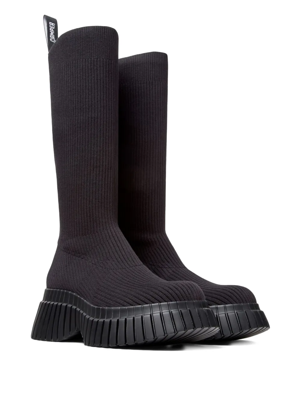 Camper Pix BCN ribbed-knit boots Black