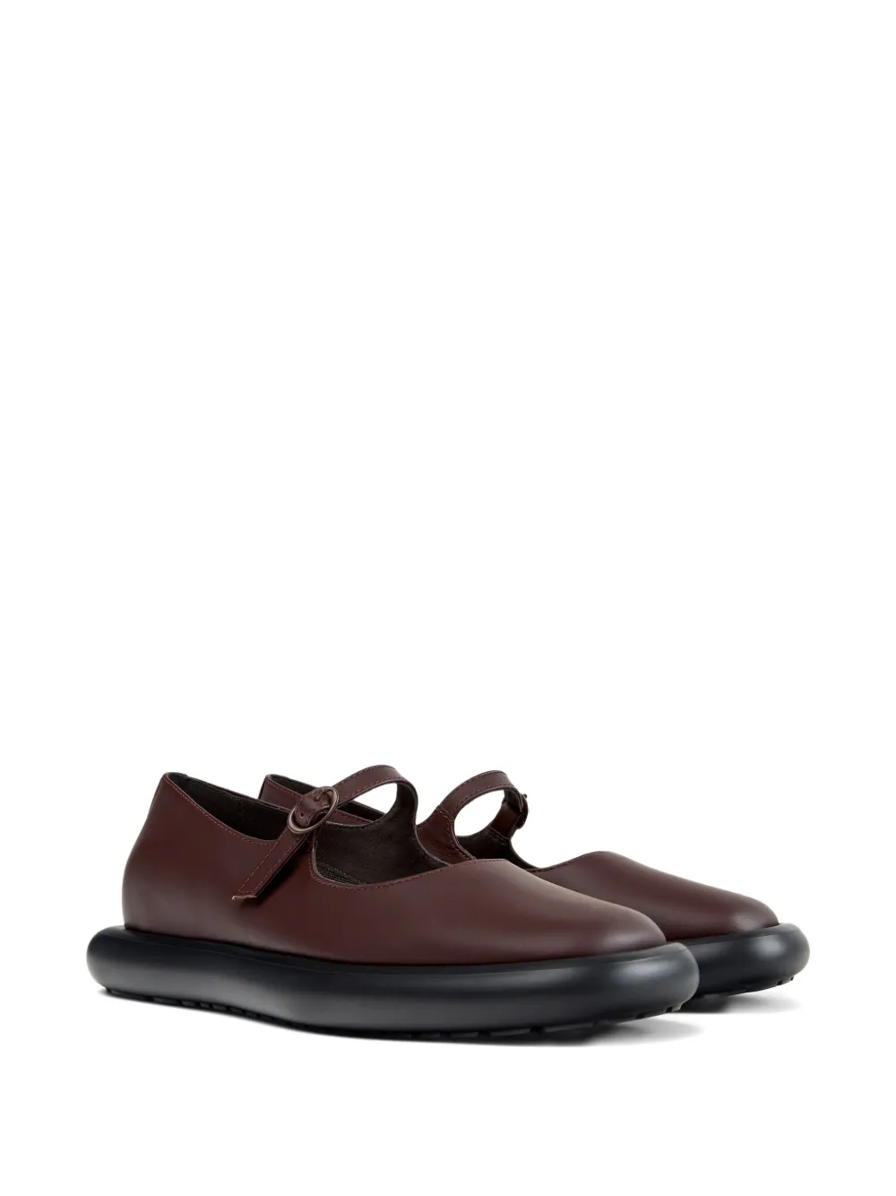 Camper Onda buckle-strap leather ballet flats Red