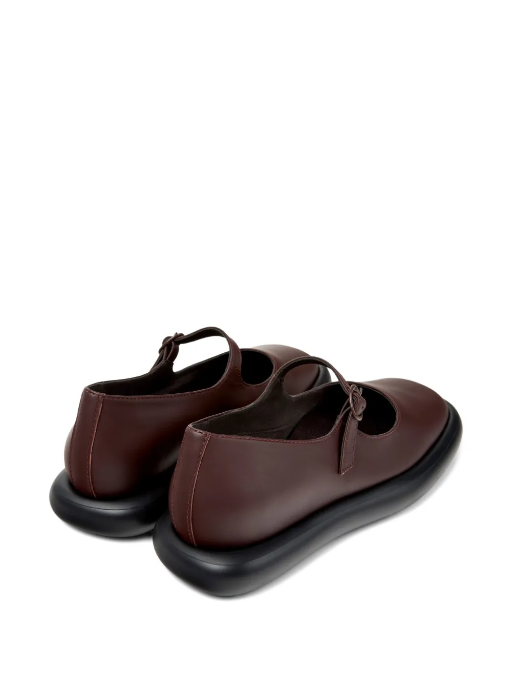 Camper Onda buckle-strap leather ballet flats Red