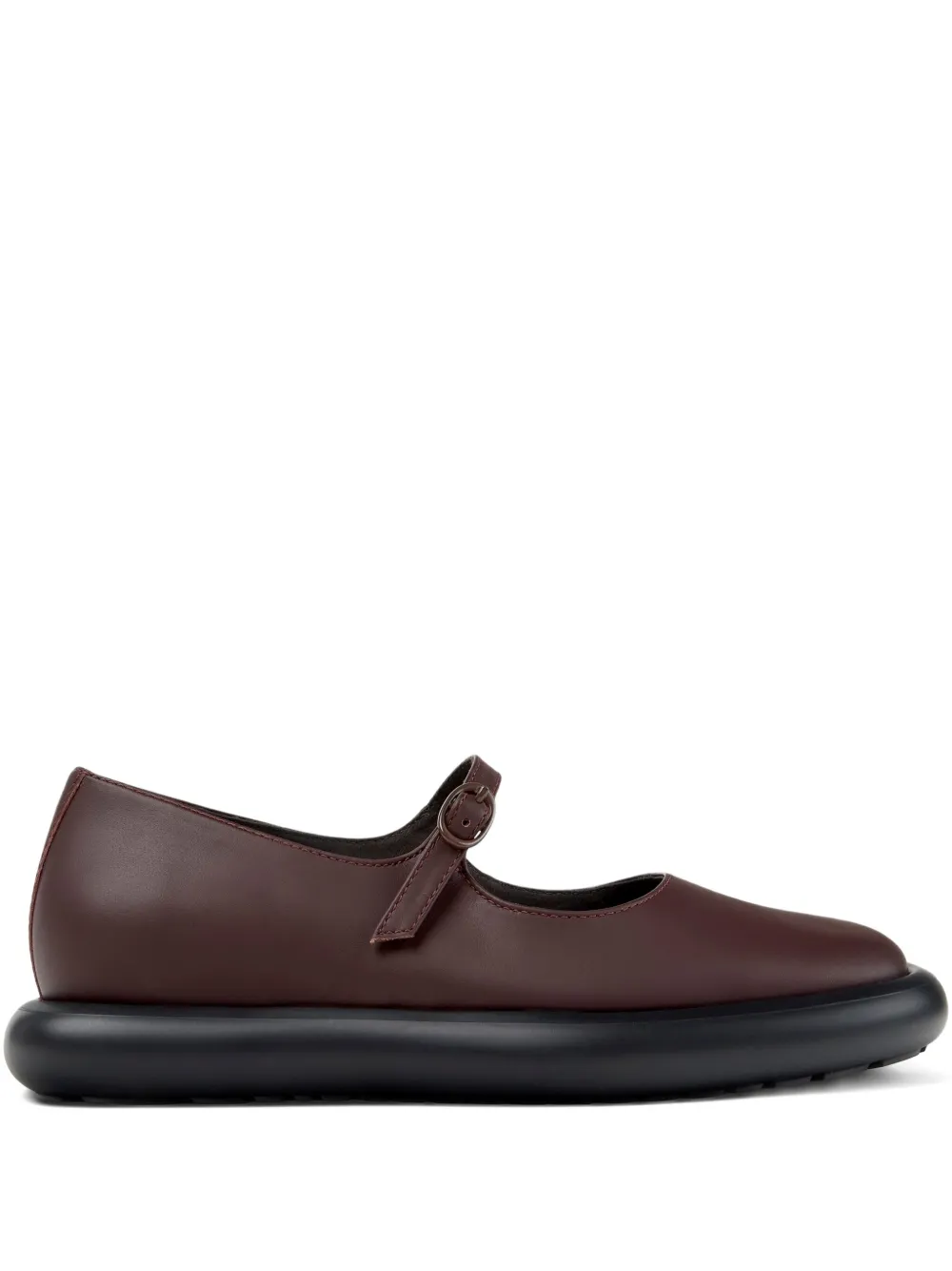 Camper Onda buckle-strap leather ballet flats Red