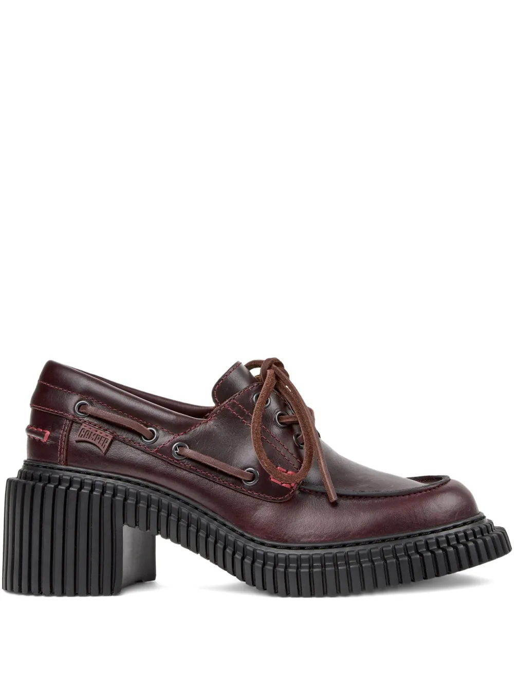 Camper Pix London lace-up platform loafers Red