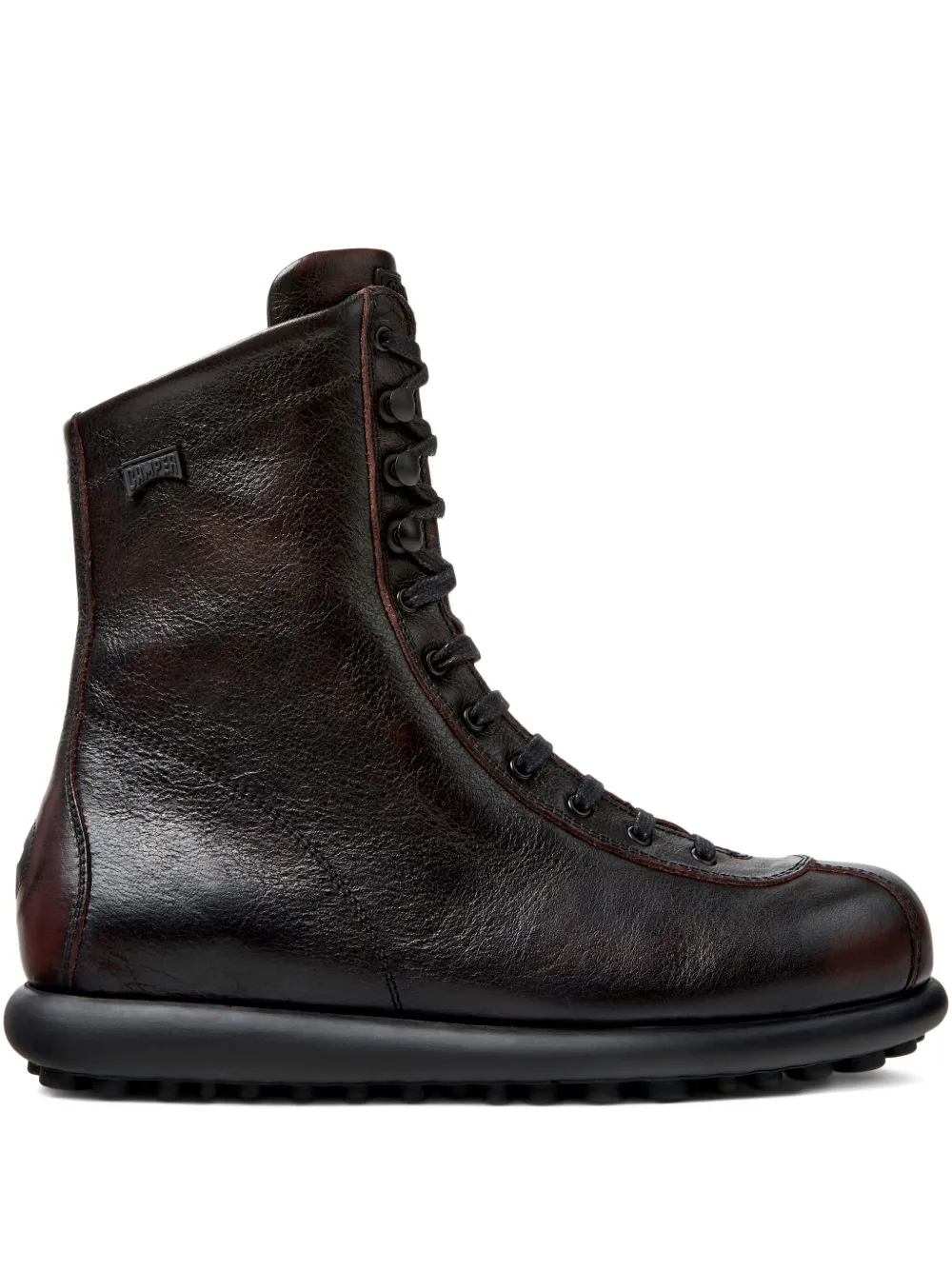 Camper Ariel lace-up leather boots Red