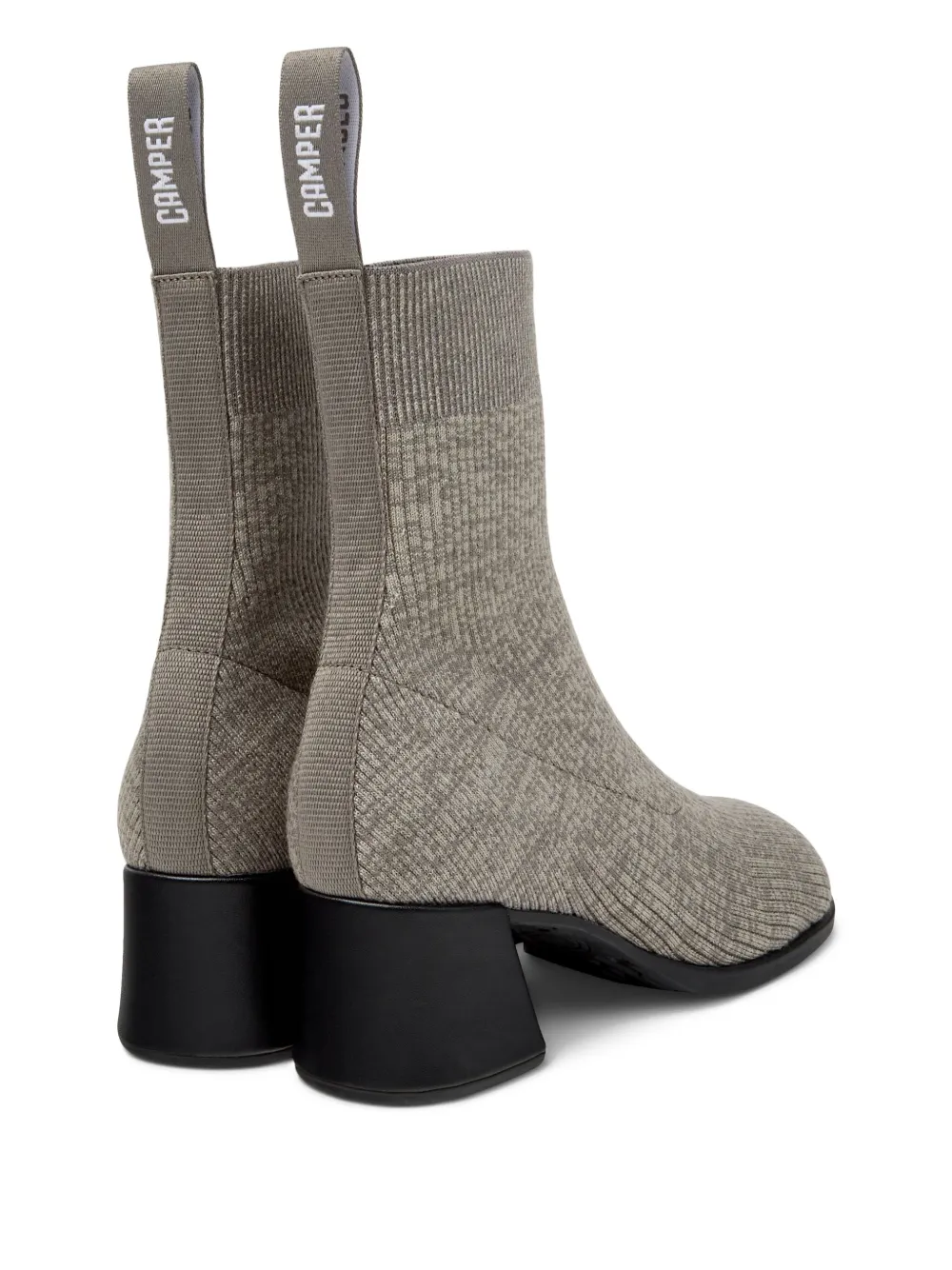 Camper 65mm Kora Knitted Ankle Boots In Gray