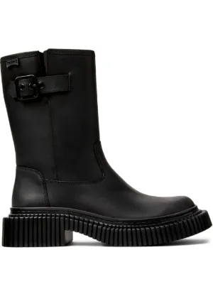 CAMPER 黒 レザー ジップブーツ Camper ジップ ブーツ | ブラック | FARFETCH JP