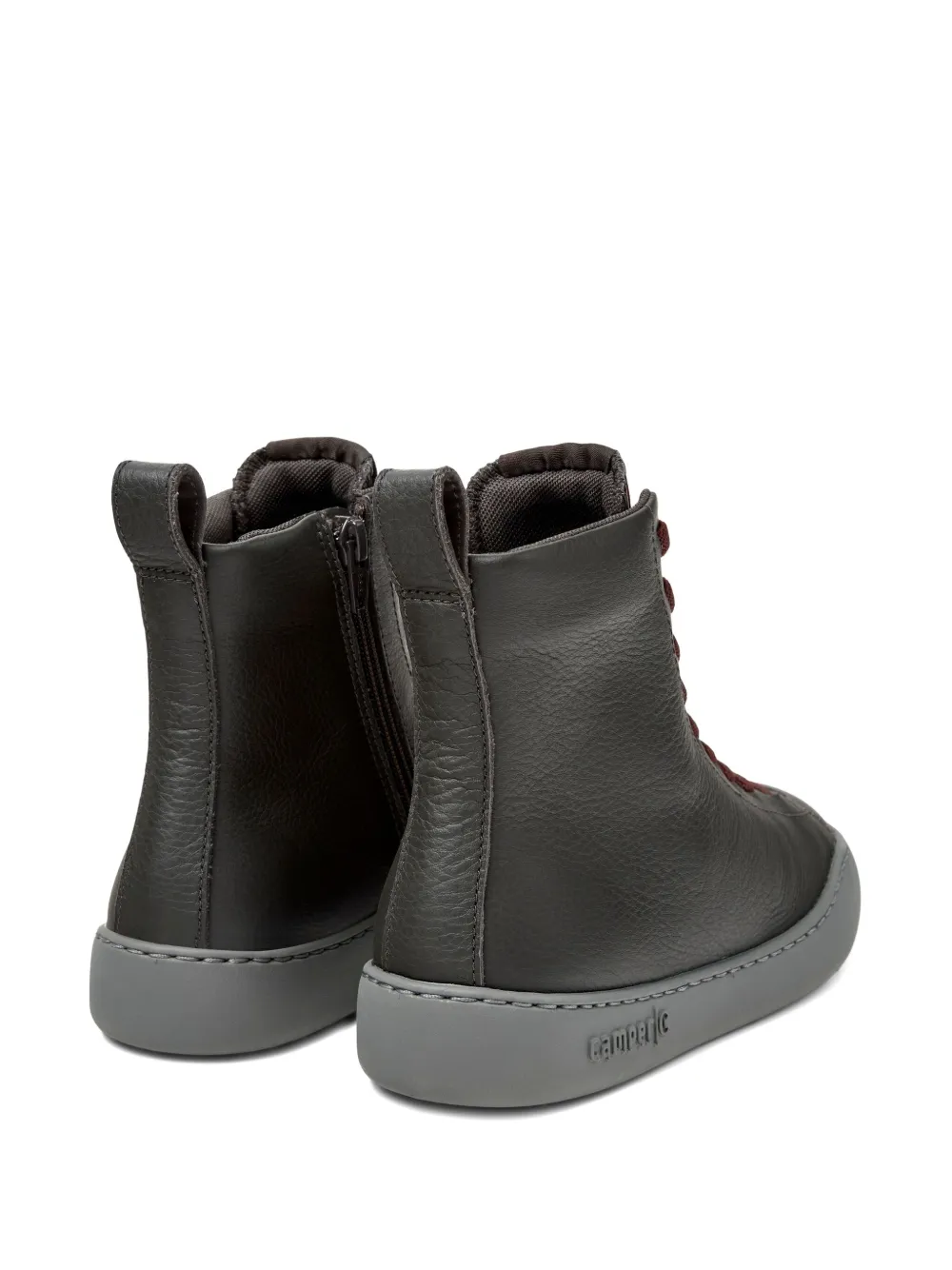 Camper Peu Touring Lace-up Leather Sneakers In Gray