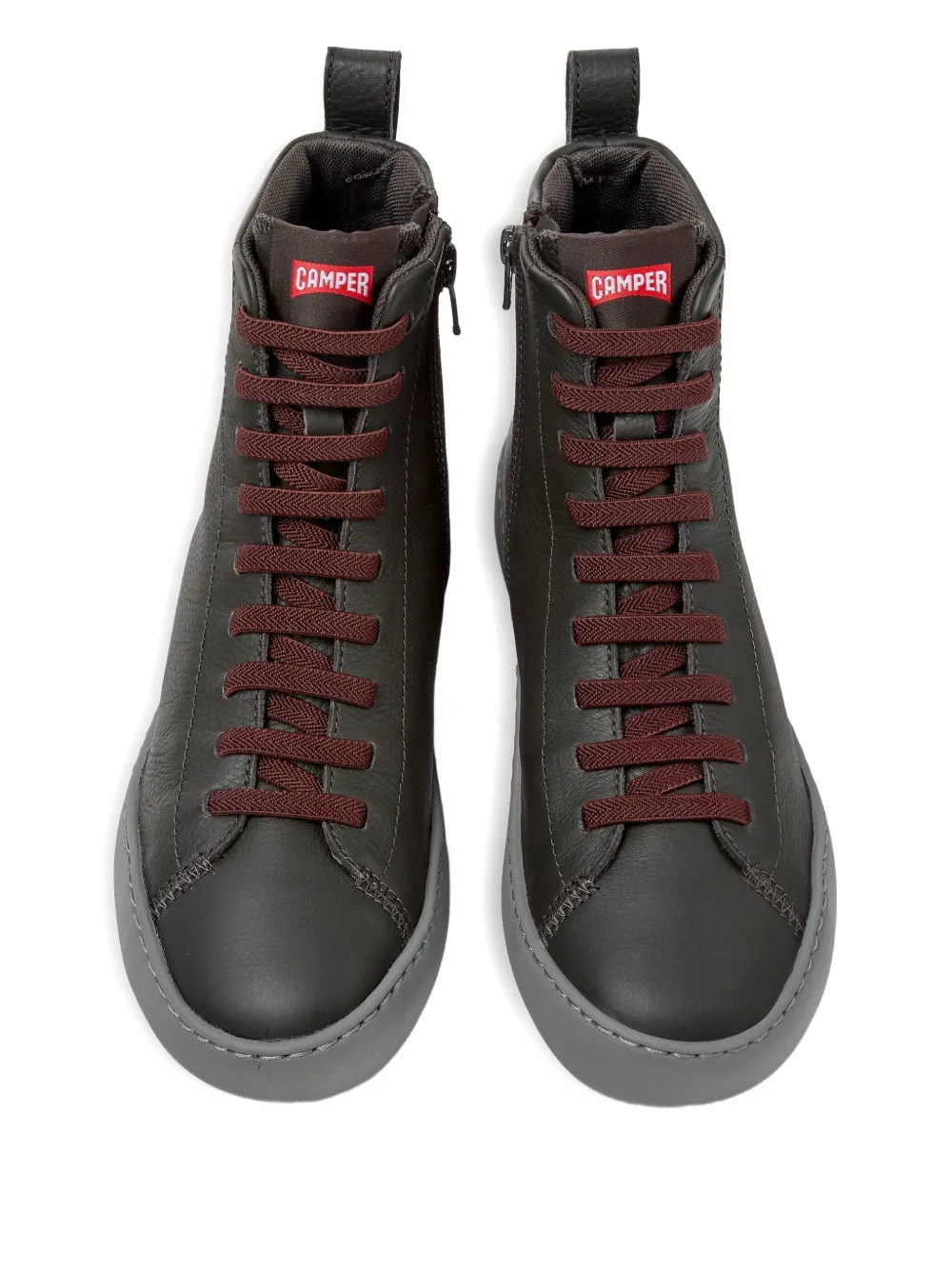 Camper Peu Touring Lace-up Leather Sneakers In Gray