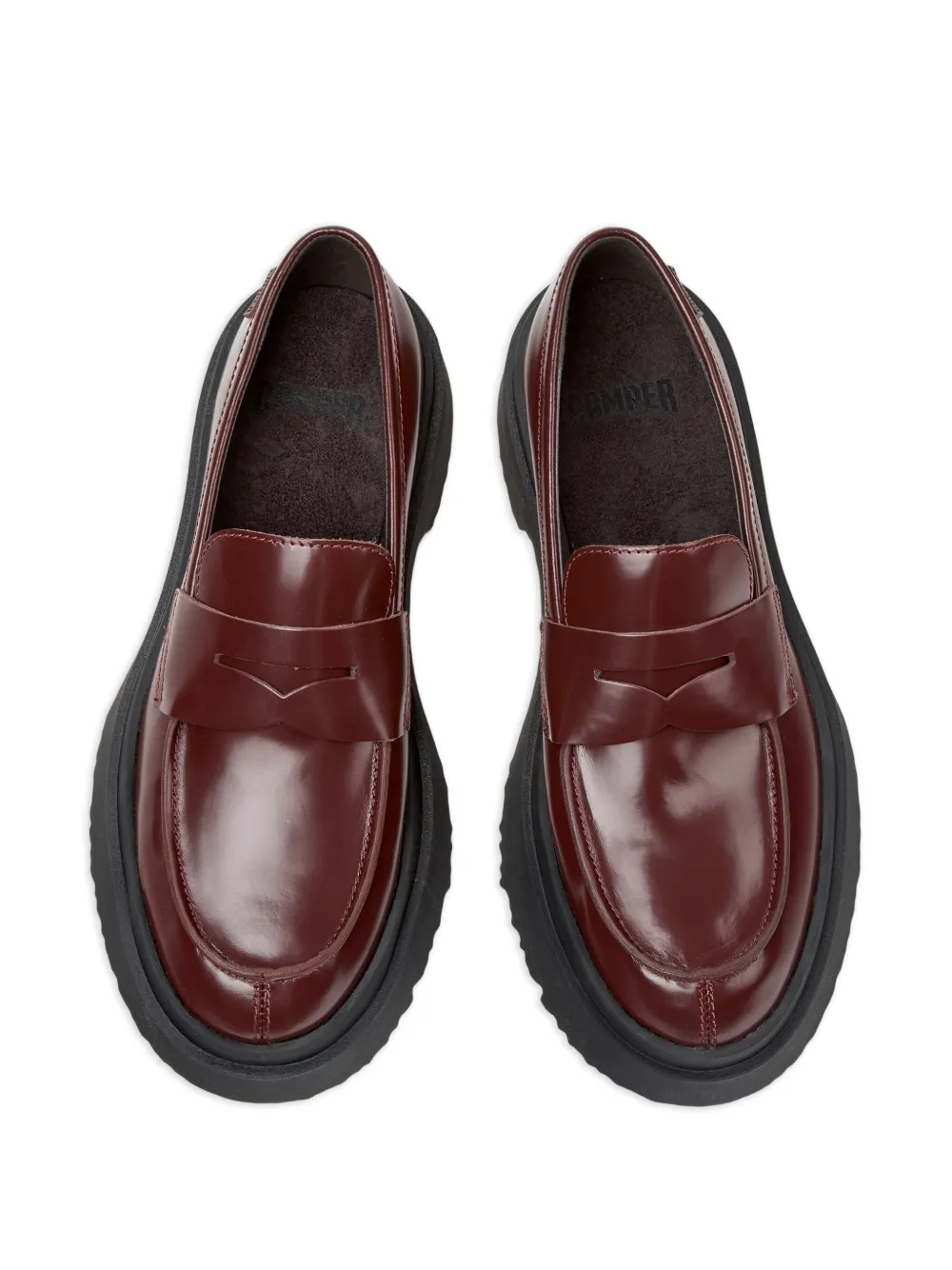 Camper Walden penny leather loafers Red