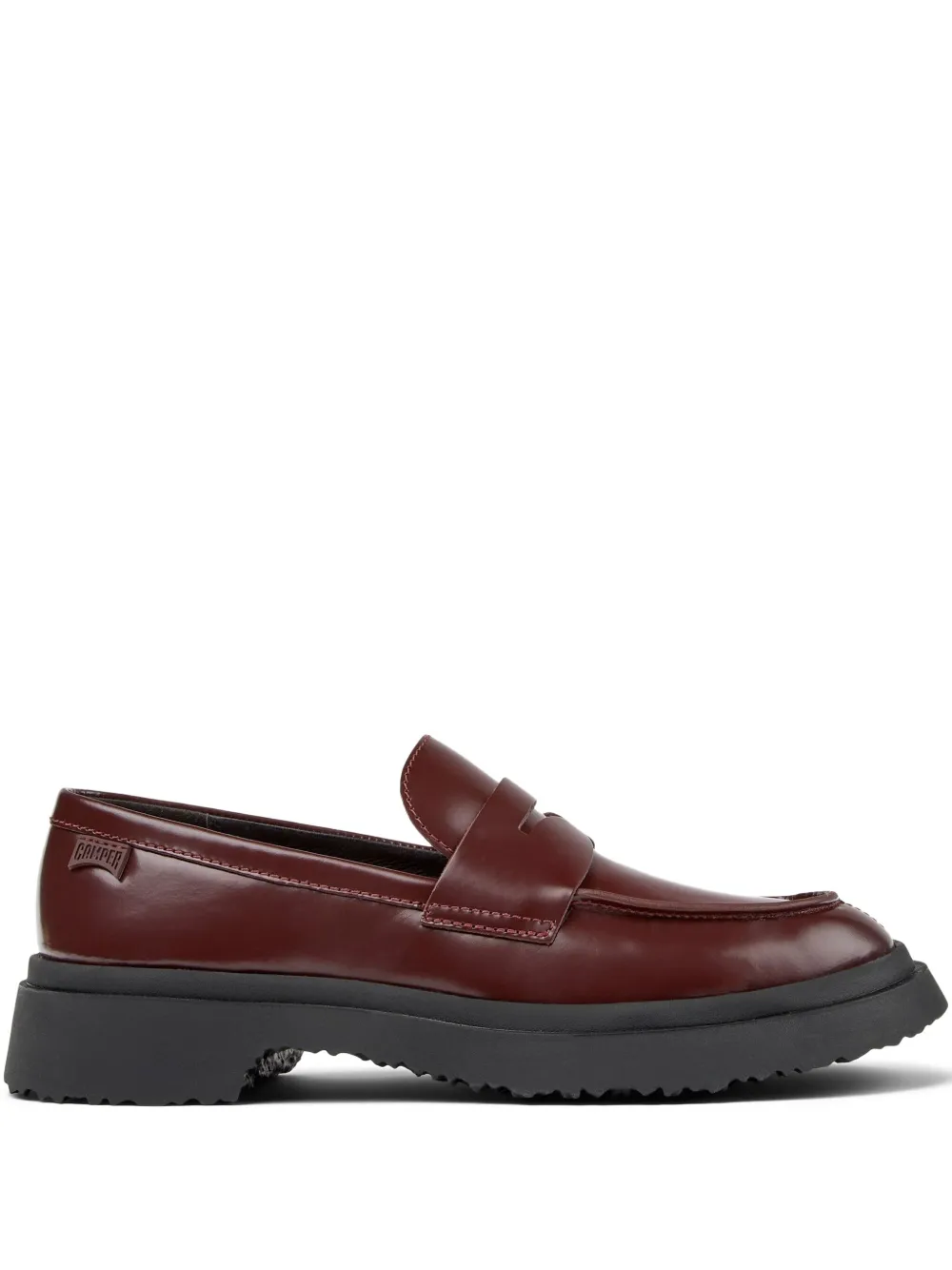 Camper Walden Penny Leather Loafers In Red