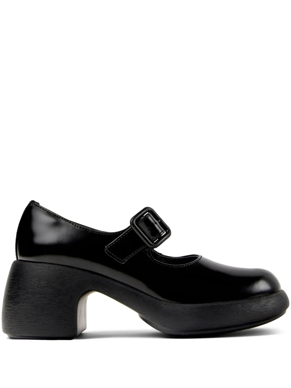 Camper Thelma Ii Buckle-strap Platform Pumps In Black