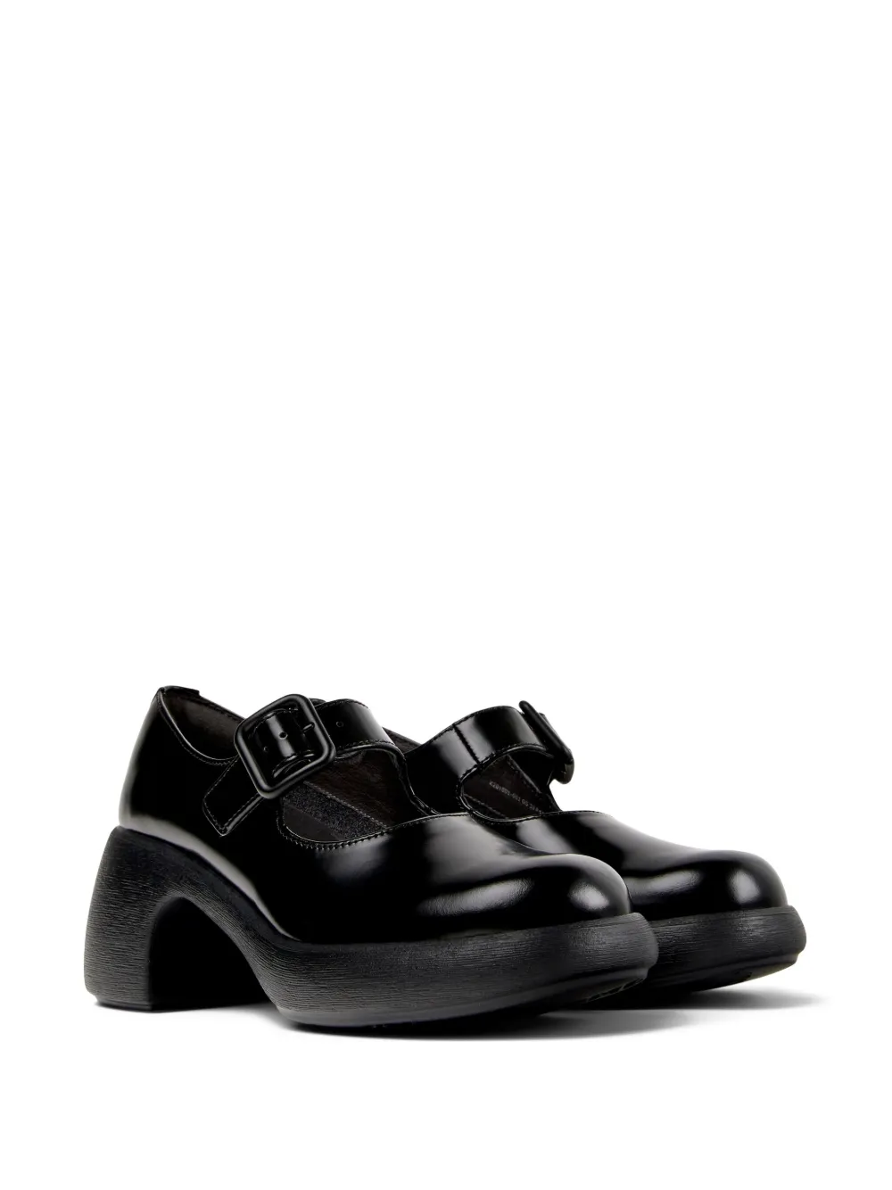 Camper Thelma Ii Buckle-strap Platform Pumps In Black