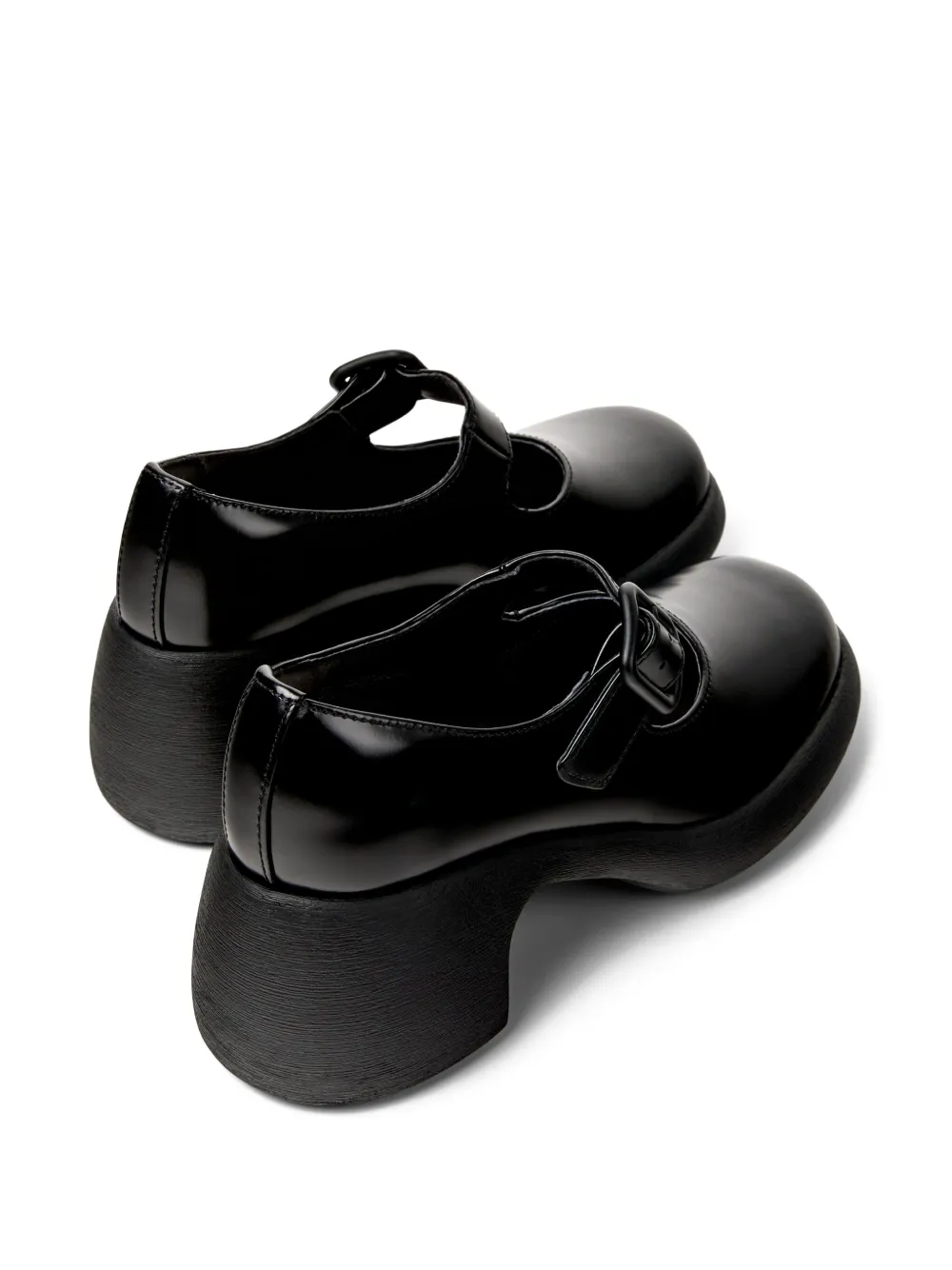 Camper Thelma Ii Buckle-strap Platform Pumps In Black