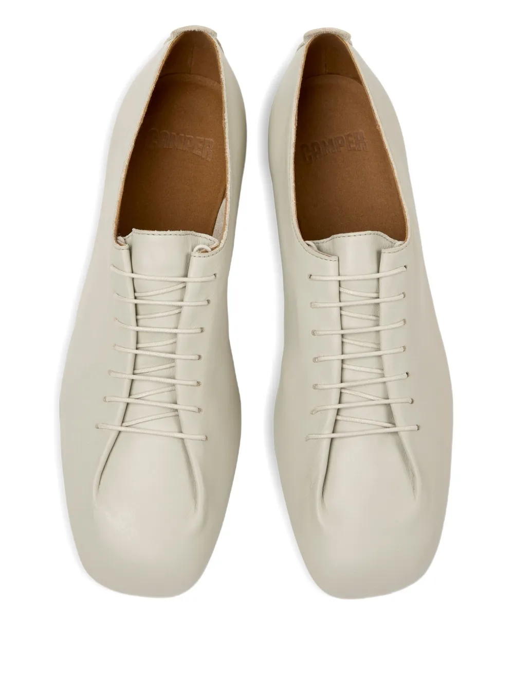 Camper lace-up leather flats Neutrals