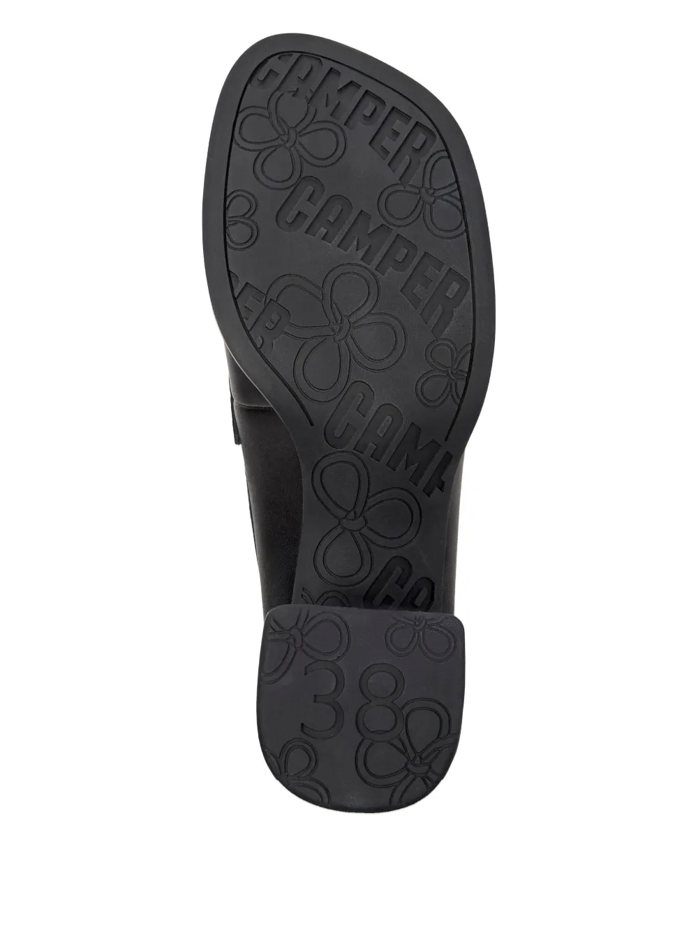 Camper 65mm Kora leather loafers Black