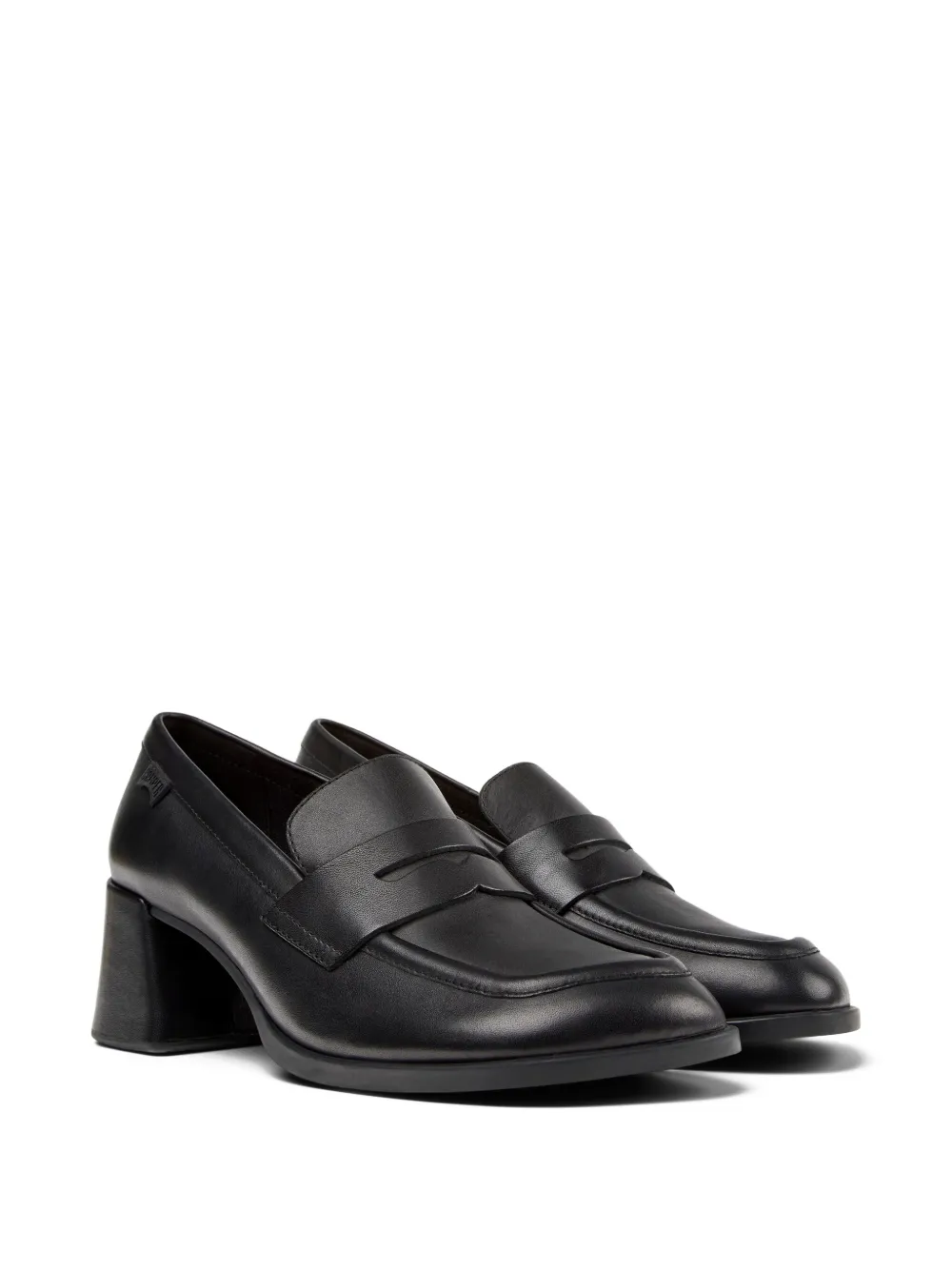 Camper 65 mm Kora leren loafers - Zwart