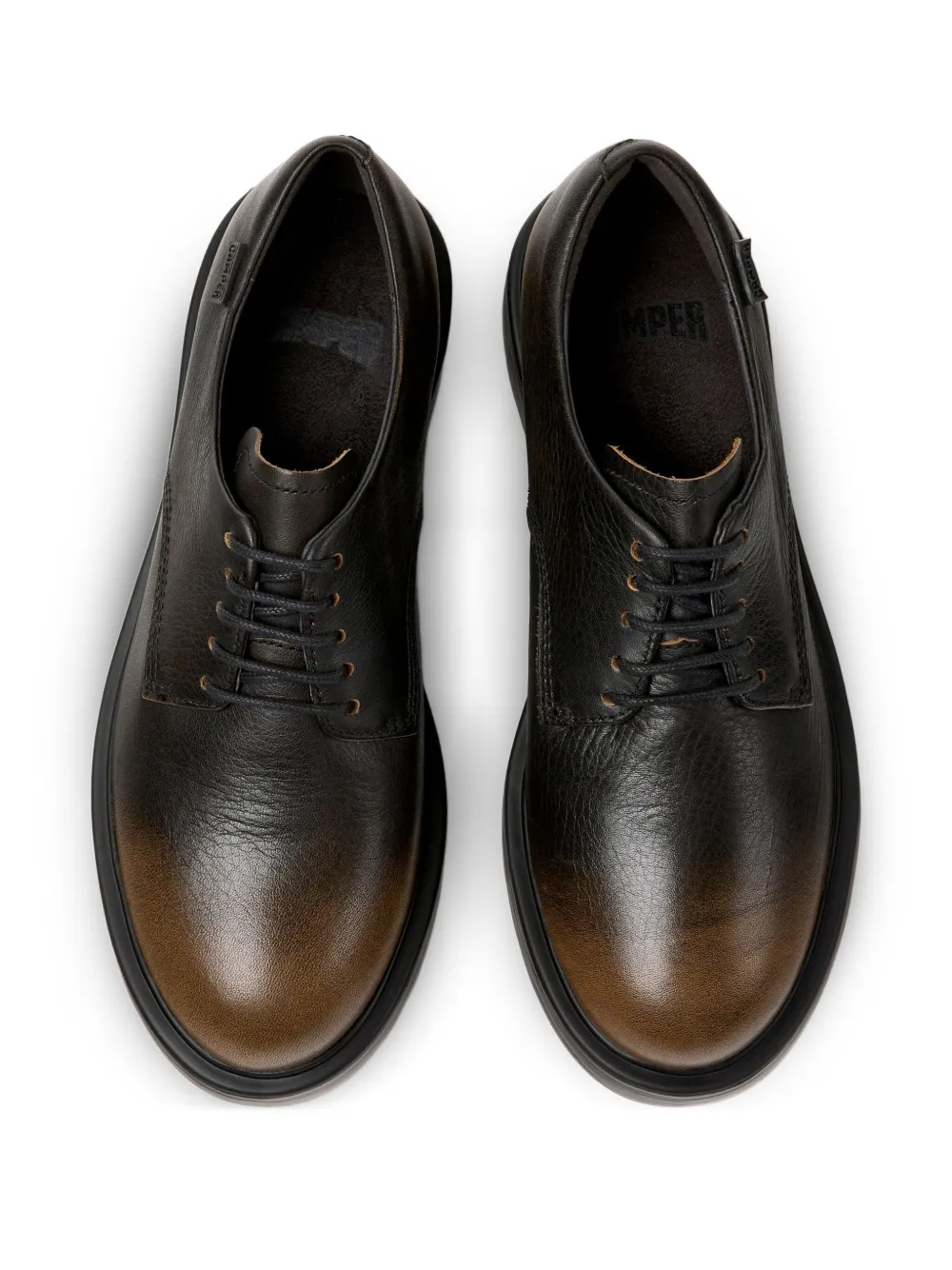 Camper Dean leather lace-up derby shoes Black
