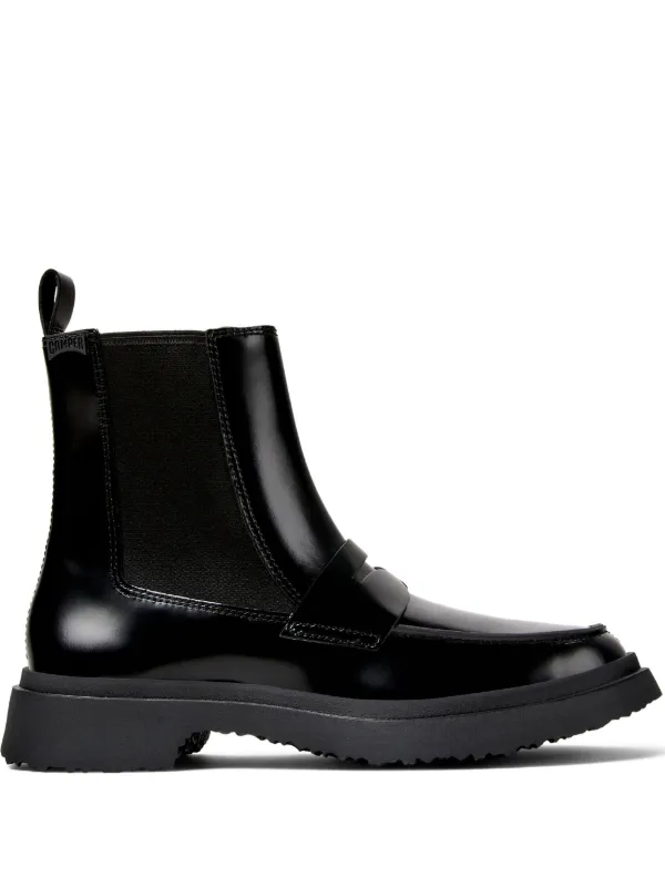 Camper Women's Chelsea Bootie - Burgundy Leather Ankle Boot With Recycled Materials