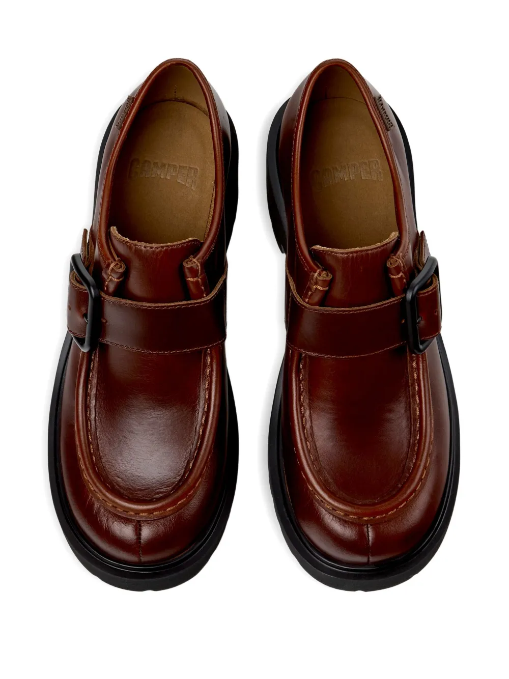 Camper Milah buckle-strap platform loafers Brown