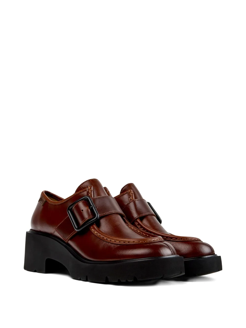 Camper Milah buckle-strap platform loafers Brown