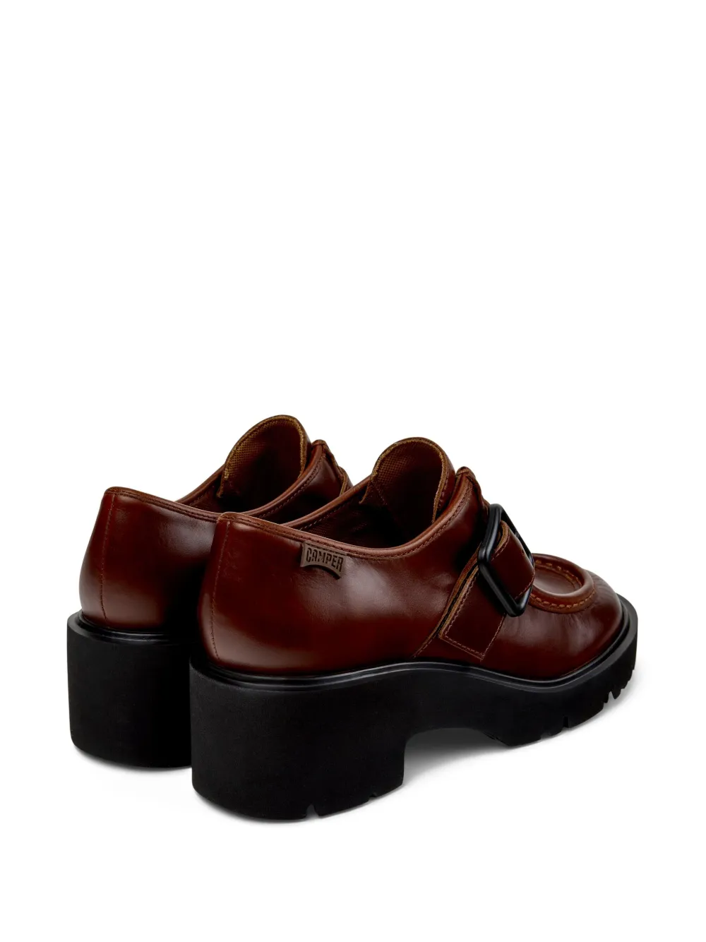 Camper Milah loafers met plateauzool en gesp Bruin