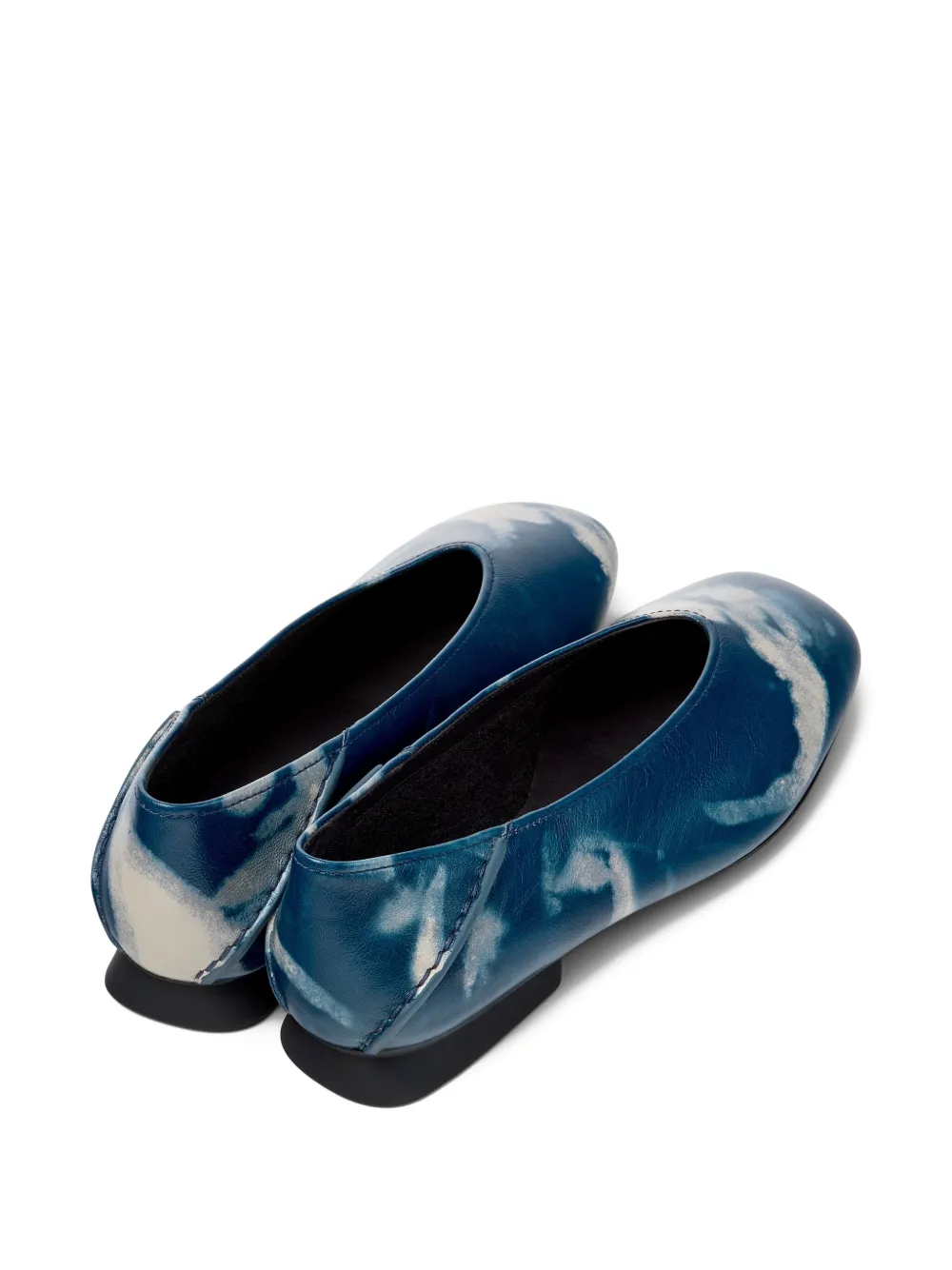 Camper Casi Myra Cloud-print Leather Ballet Flats In Blue