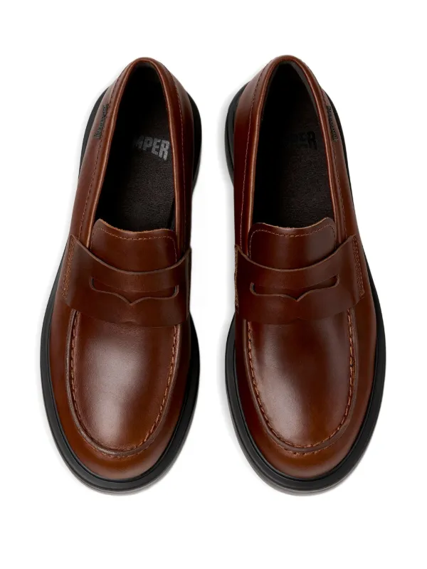 Camper Dean レザーローファー | ブラウン | FARFETCH JP