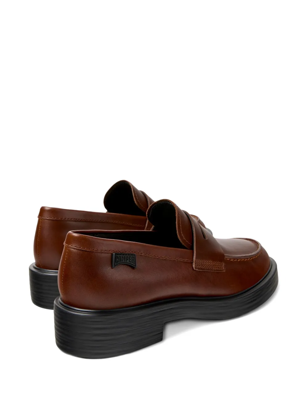 Camper Dean leather penny loafers Brown