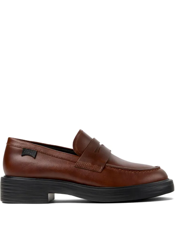 CAMPER ダークブラウン ローファー Camper Dean レザーローファー | ブラウン | FARFETCH JP