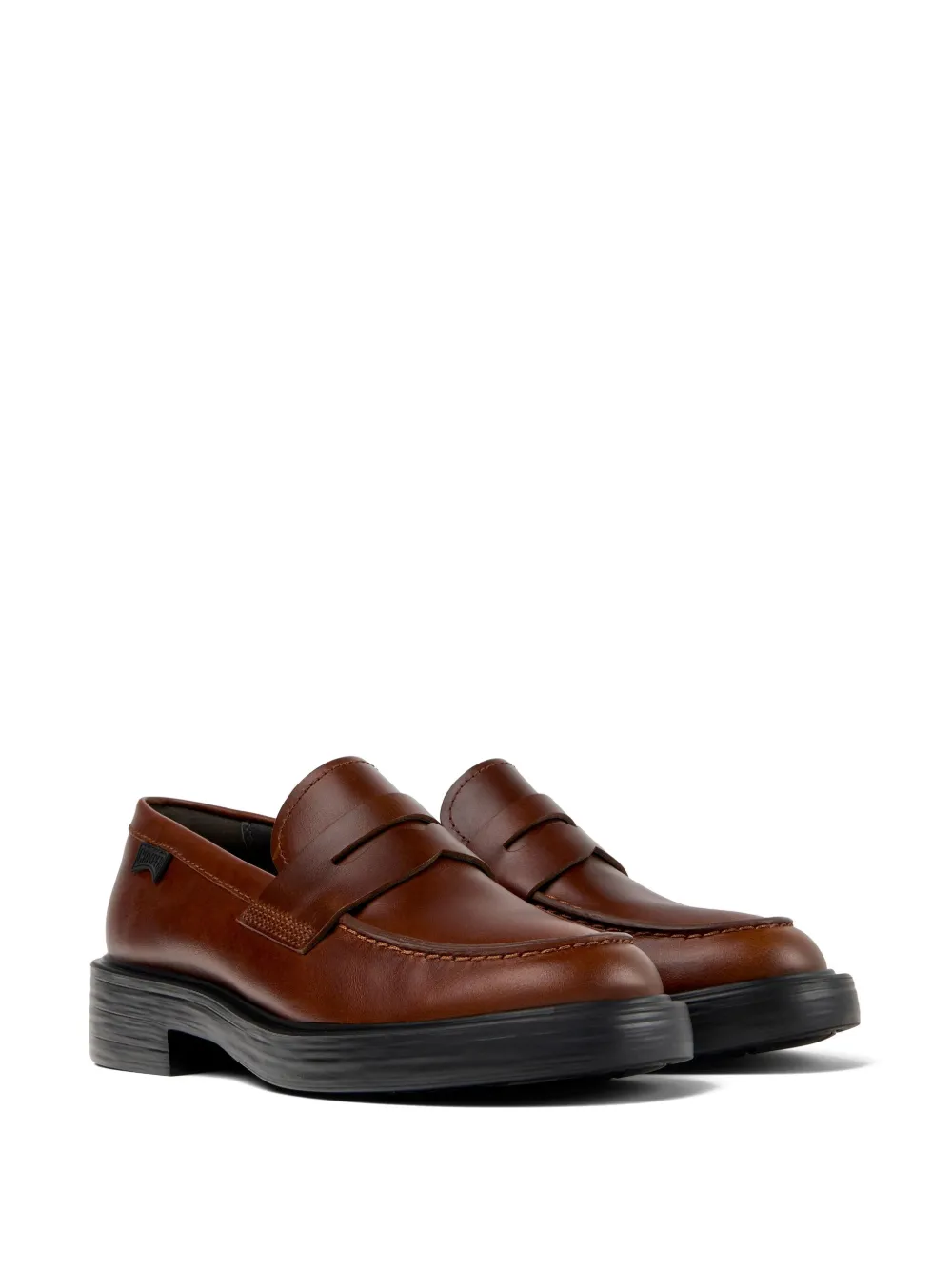 Camper Dean leather penny loafers Brown