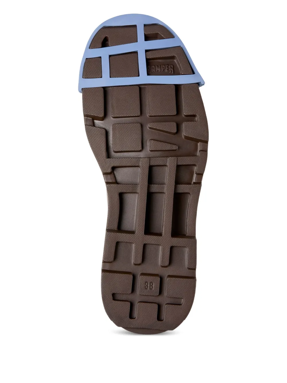 Camper leather lace-up rubber-toe cap shoes Brown