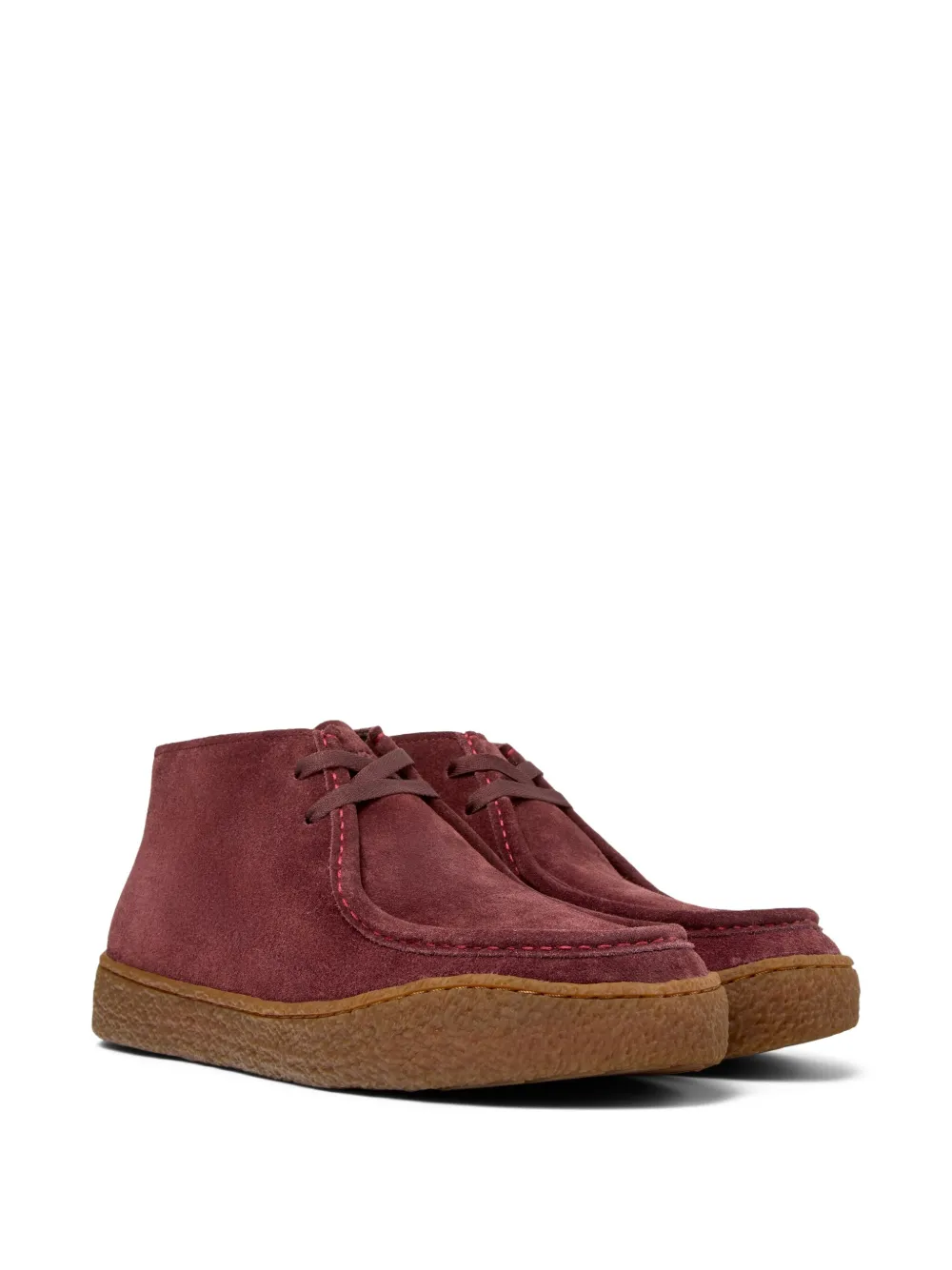 Camper Peu Terreno suede lace-up boots Red