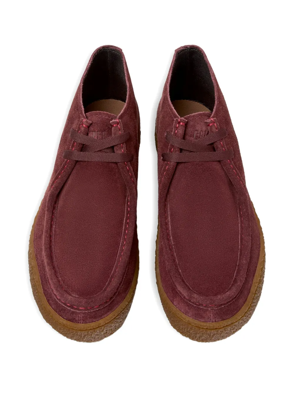 Camper Peu Terreno suede lace-up boots Red