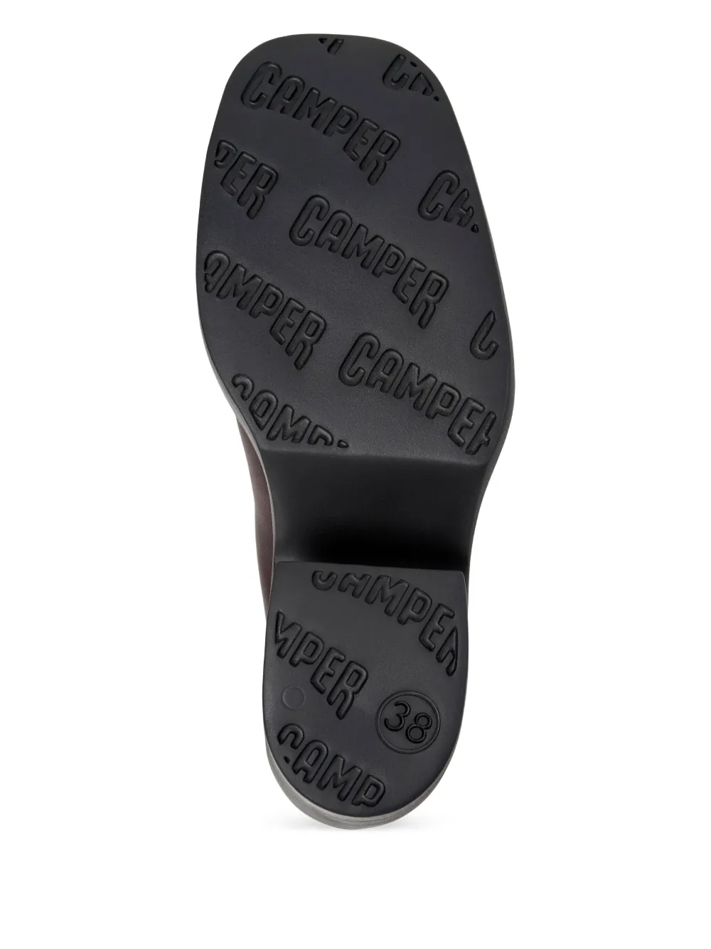 Camper Billie platform leather mules Red