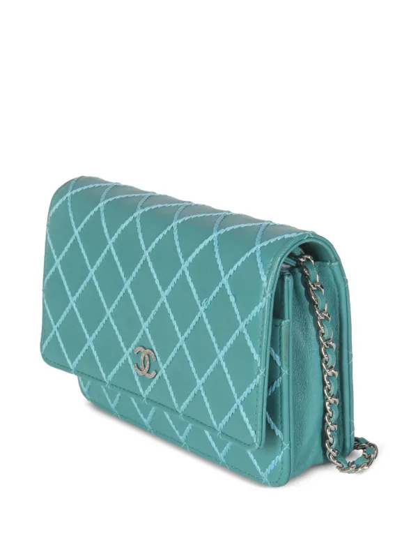 CHANEL ブルーキルティングバッグ CHANEL Pre-Owned ミニキルティング バッグ | ブルー | FARFETCH JP