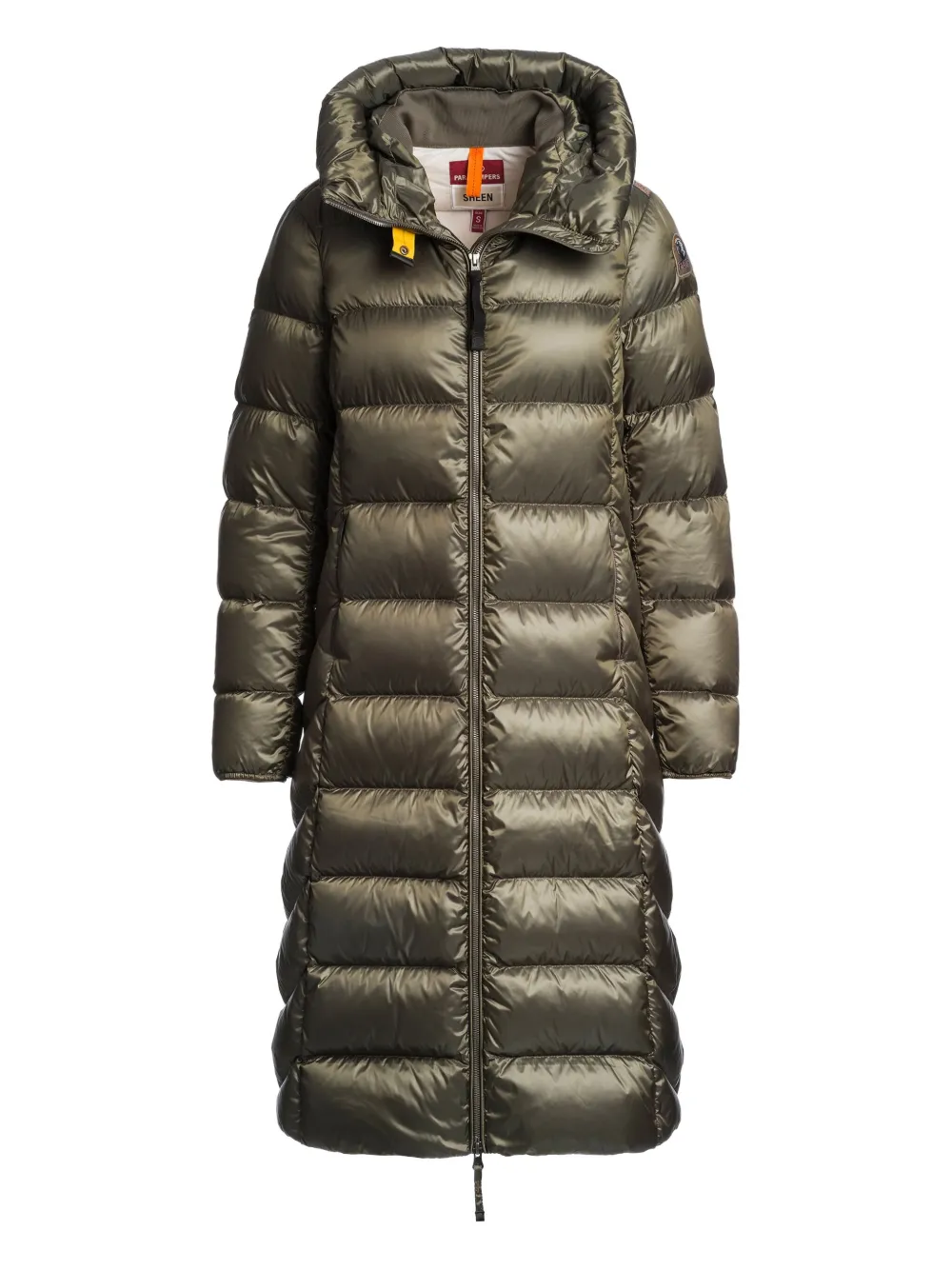 hooded longline padded coat
