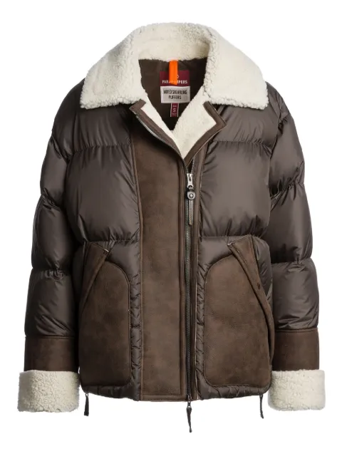 Parajumpers quilted shearling-trimmed puffer jacket