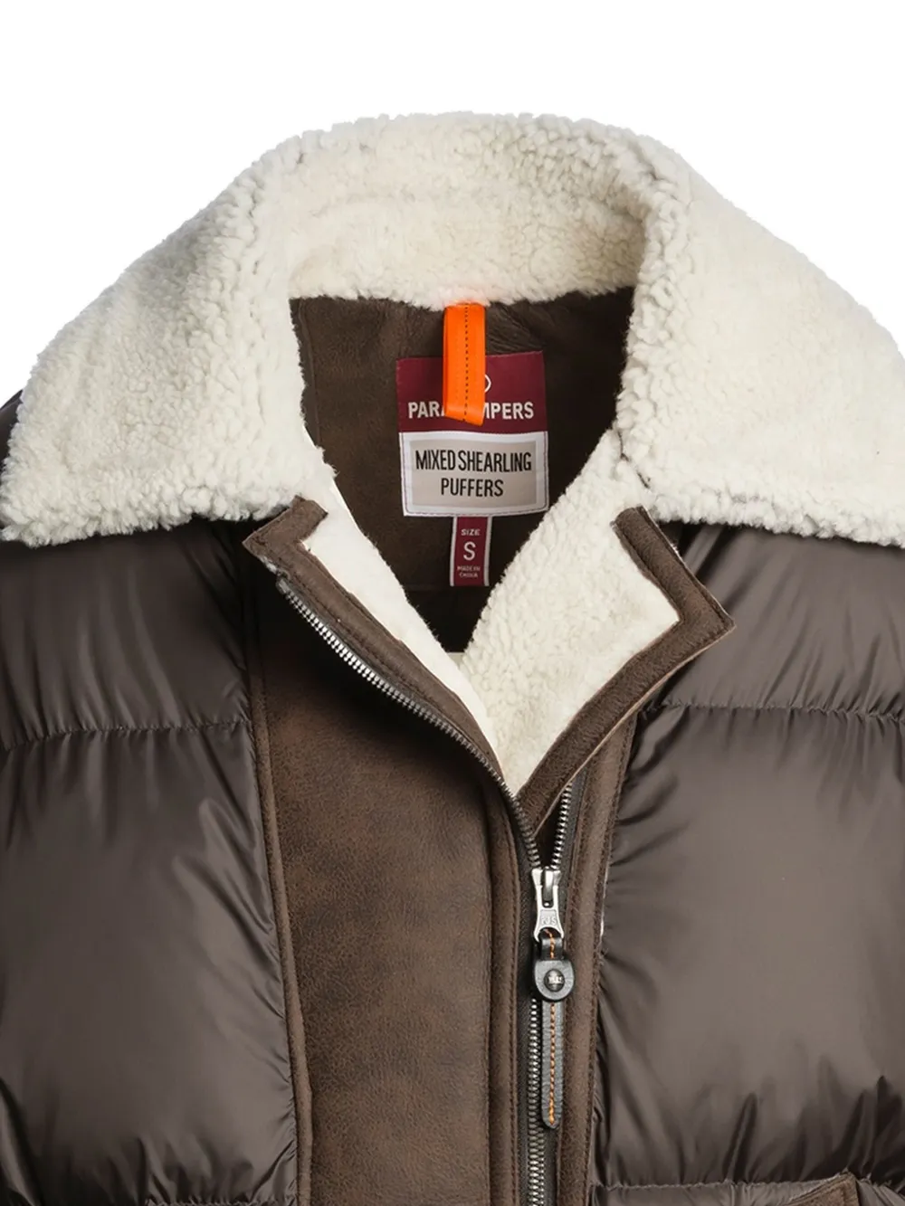 Parajumpers Quilted Shearling-trimmed Puffer Jacket In Brown