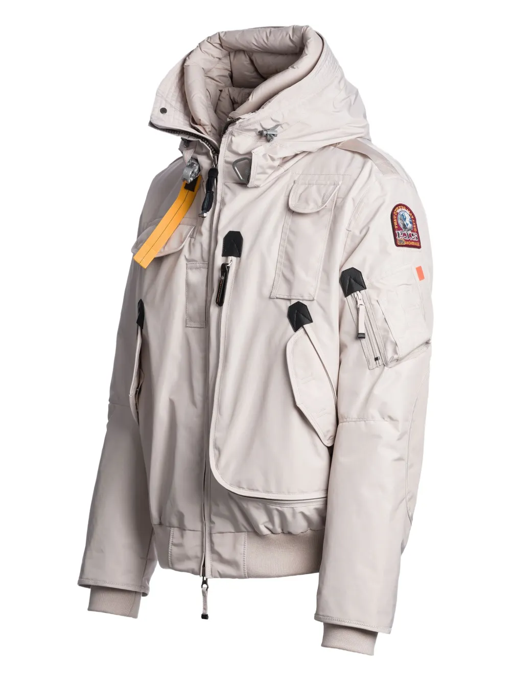 Parajumpers Shearling-collar Hooded Bomber Jacket In Neutral