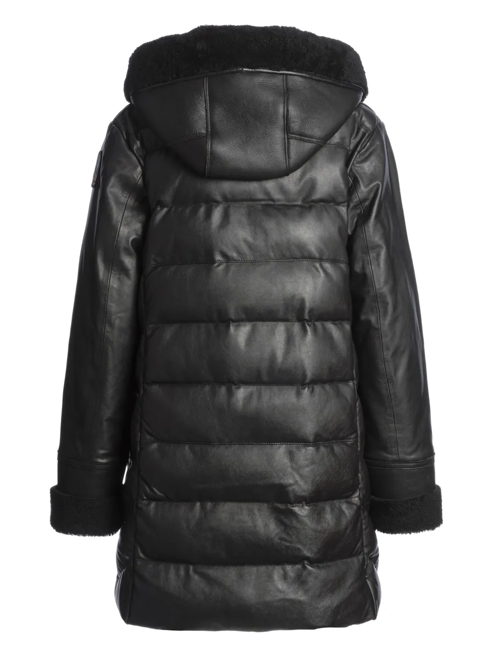 Parajumpers Demi quilted leather hooded coat | Oversized Coats | Image 2
