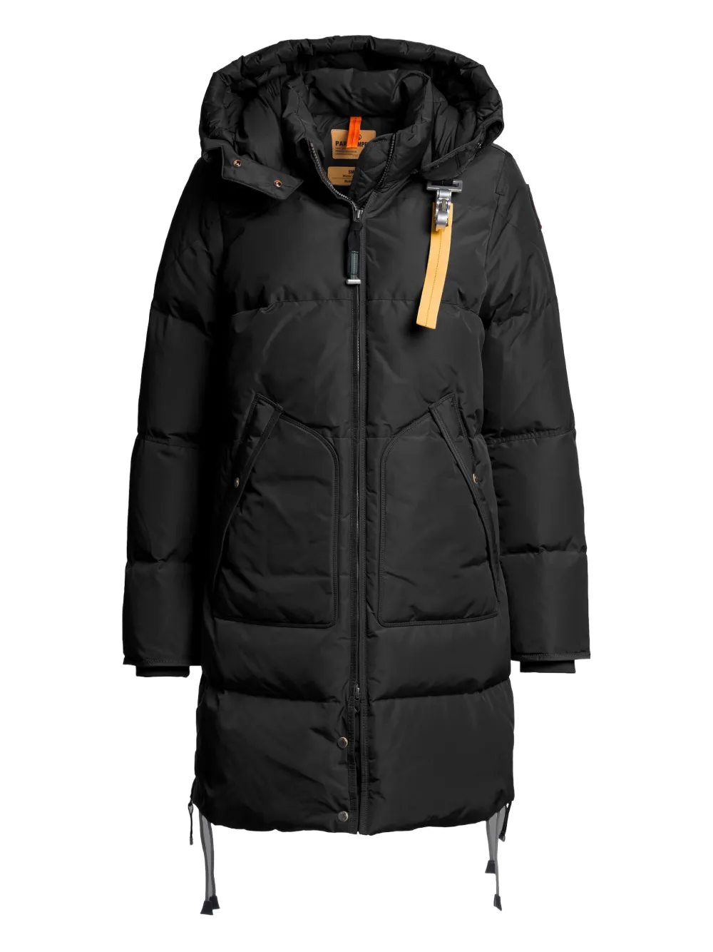 Bear hooded quilted puffer coat