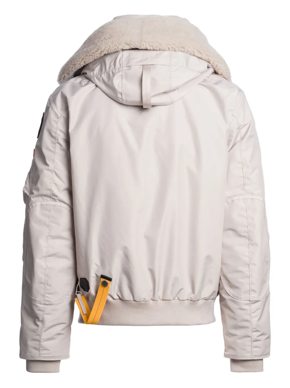 Parajumpers Shearling-collar Hooded Bomber Jacket In Gray