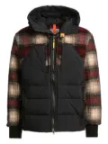 Parajumpers plaid-panel quilted jacket - Red