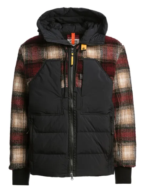Parajumpers plaid-panel quilted jacket