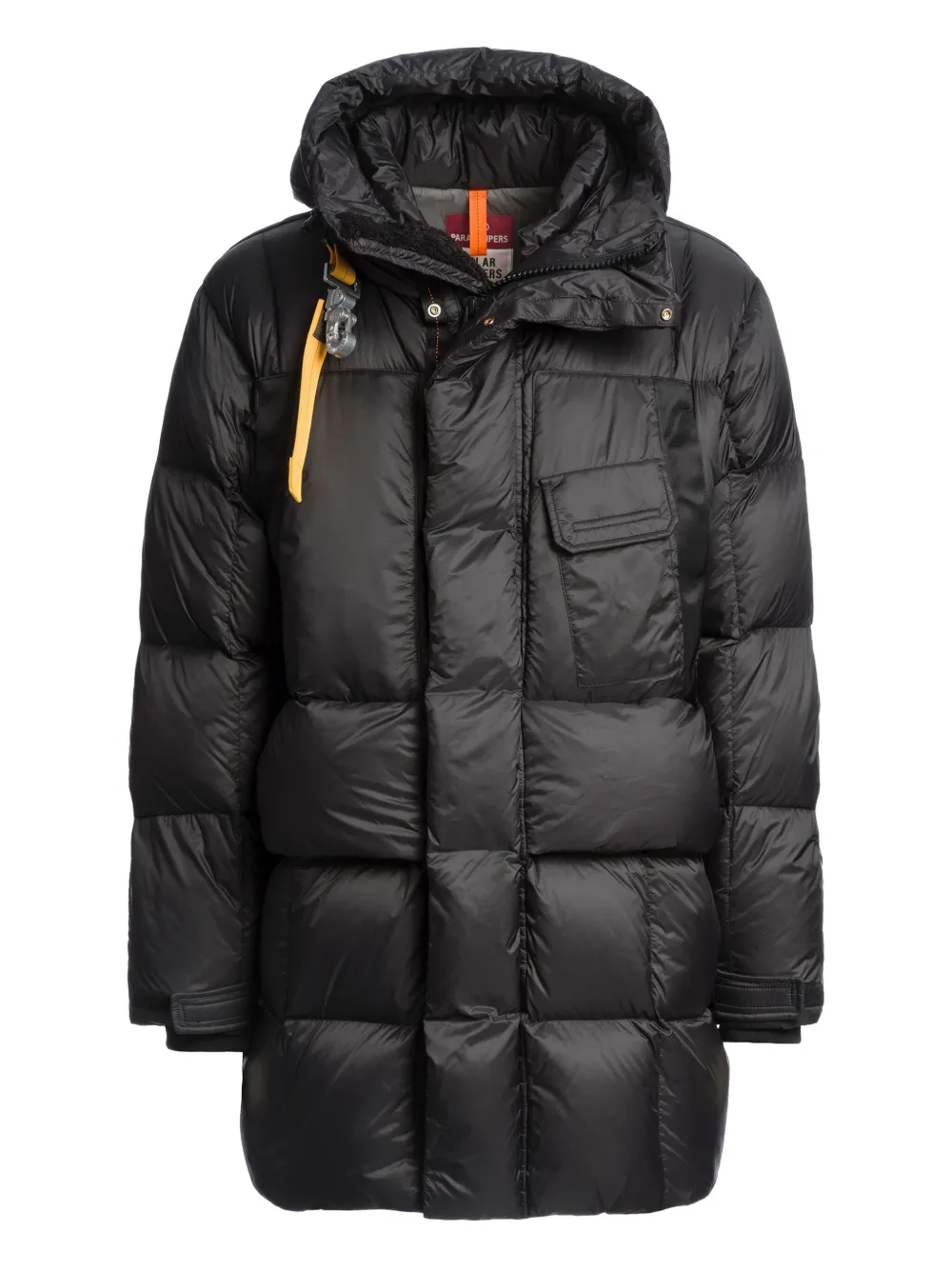 Parajumpers Bold Parka Hooded Down Mid-length Padded Coat In Black