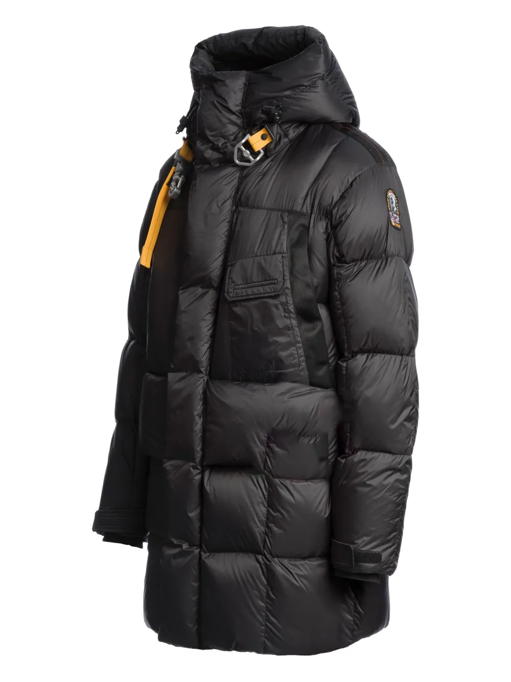 Parajumpers Bold Parka Hooded Down Mid-length Padded Coat In Black
