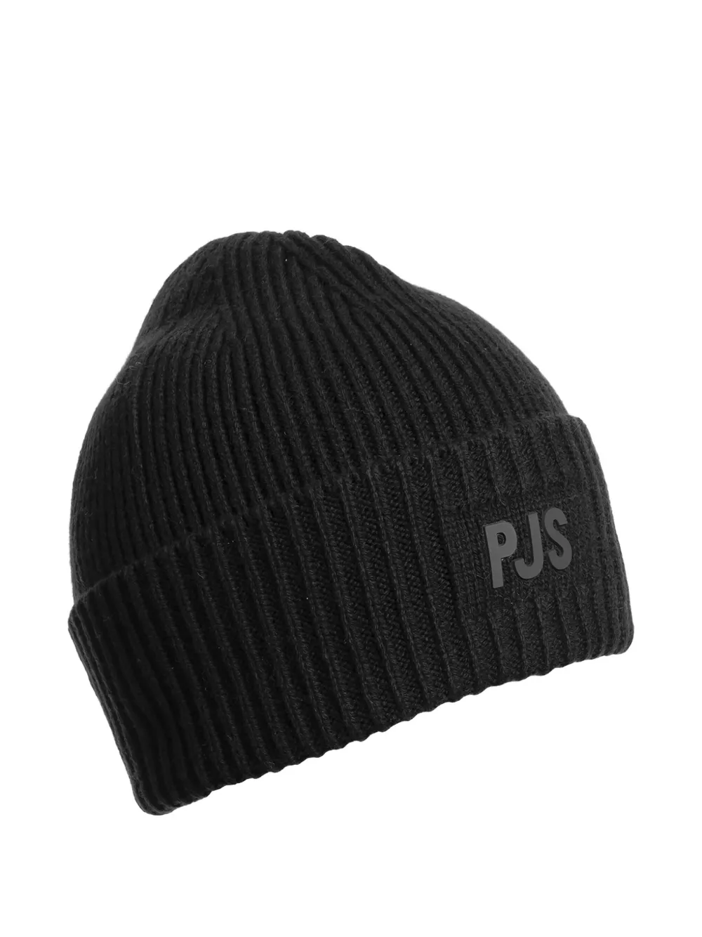 Parajumpers Ribbed-logo Beanie Hat In Black