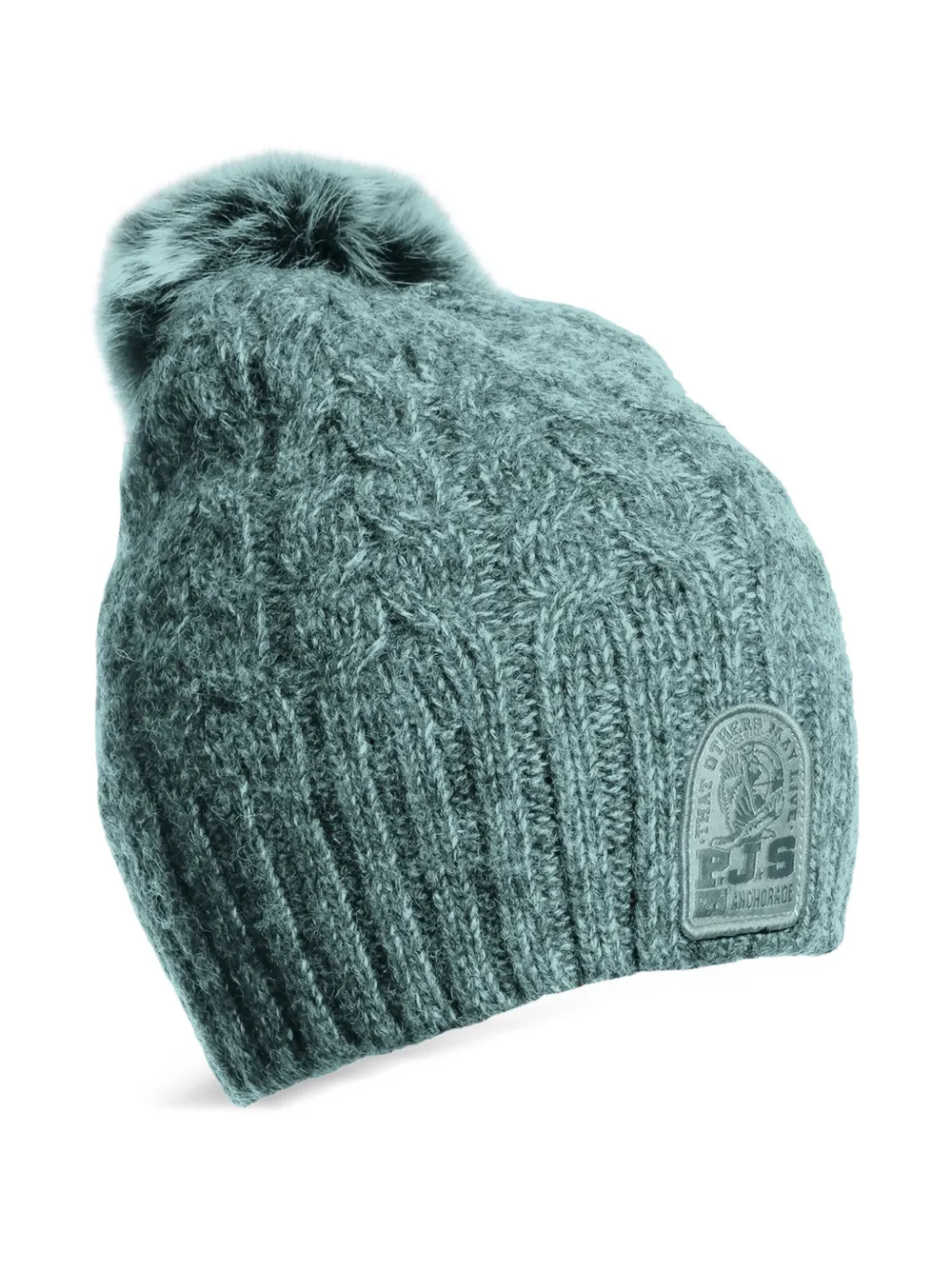 Parajumpers cable-knit pom-pom beanie | Blue | Image 1