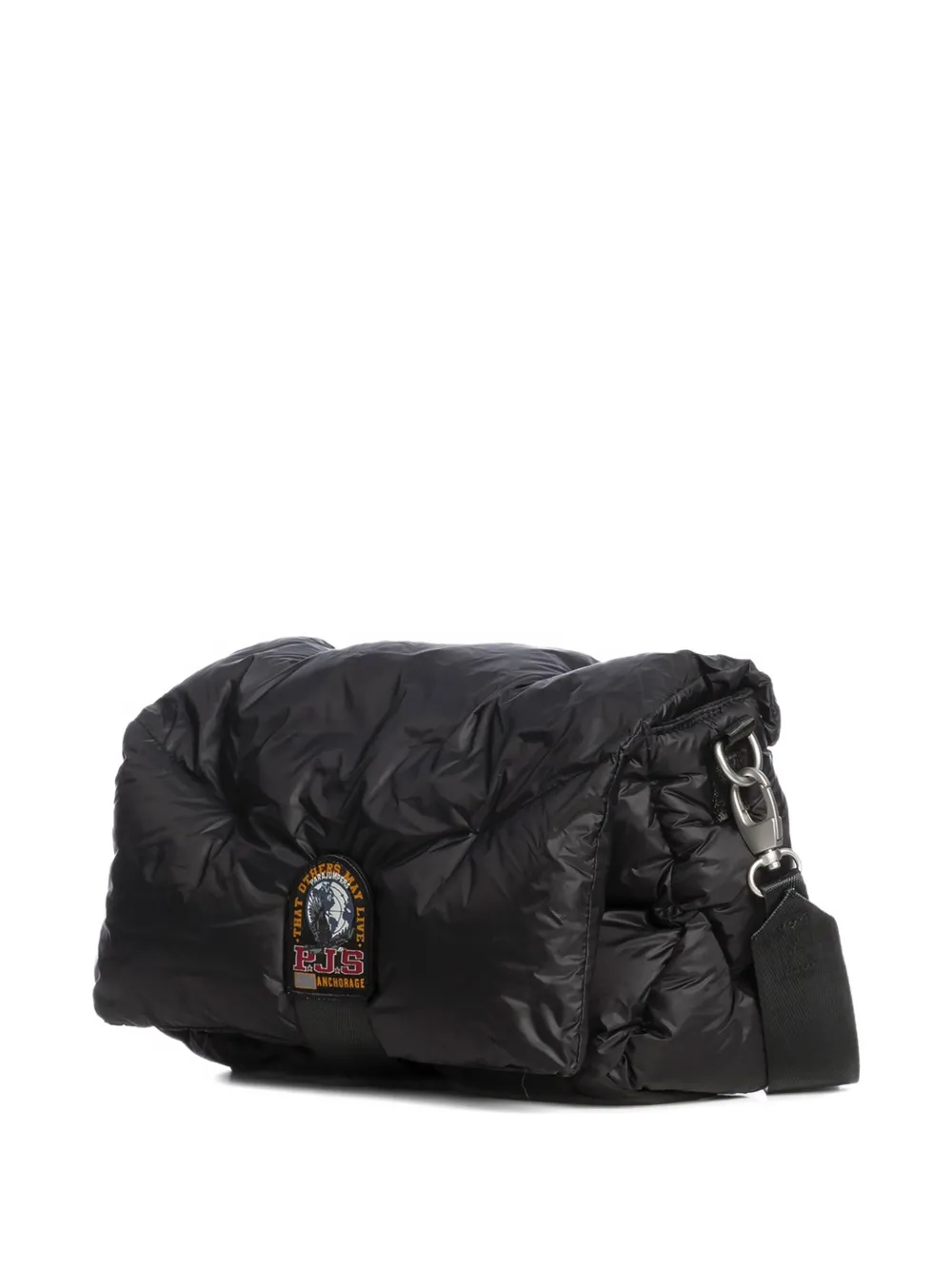 Parajumpers Logo-patch Quilted Shoulder Bag In Black