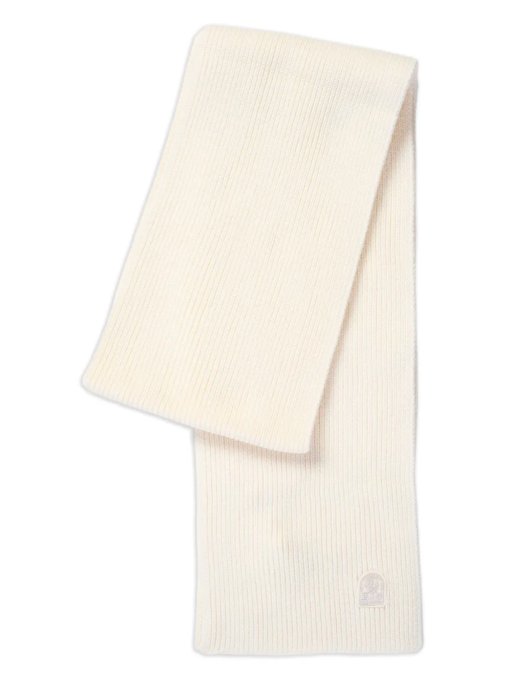 Parajumpers Ribbed Knit Scarf In White