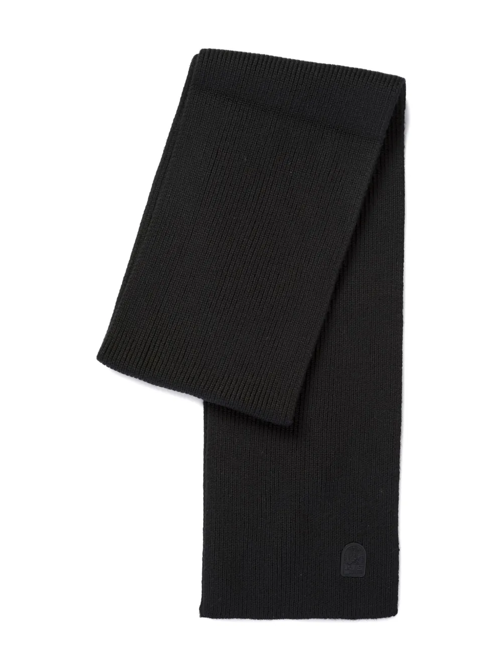 Parajumpers Logo-patch Wool Scarf In Black