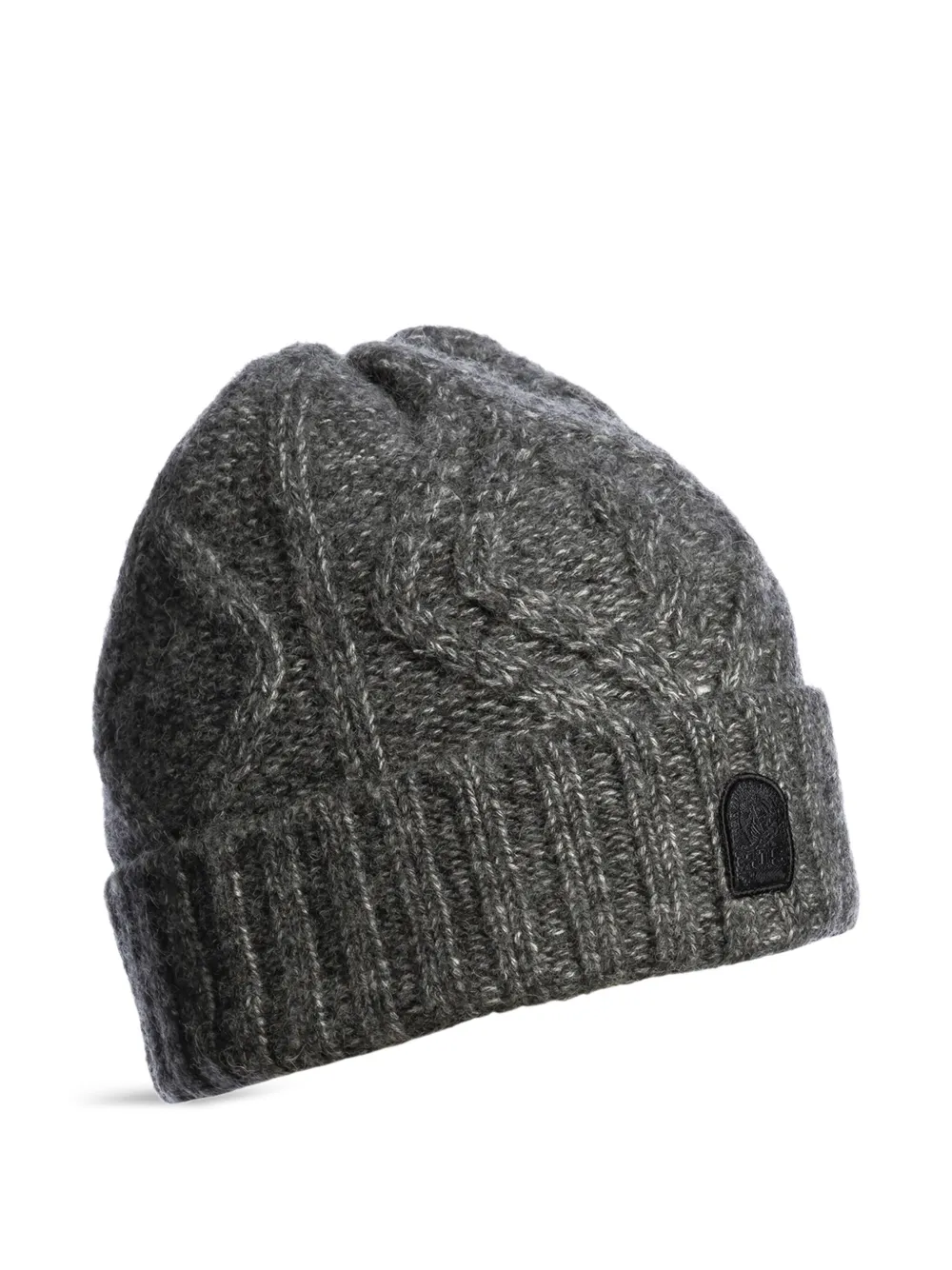 cable-knit beanie